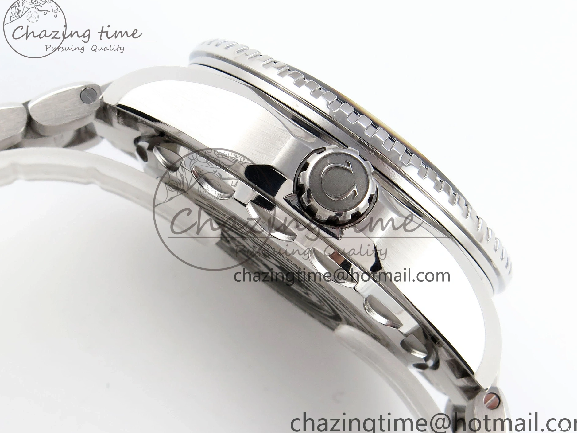 1229 EasyCare SEAMASTER PLANET OCEAN 6000M ULTRA DEEP 45.5MM SS TF 1:1 BEST EDITION BLUE DIAL BLACK BEZEL ON SS BRACELET A 7760